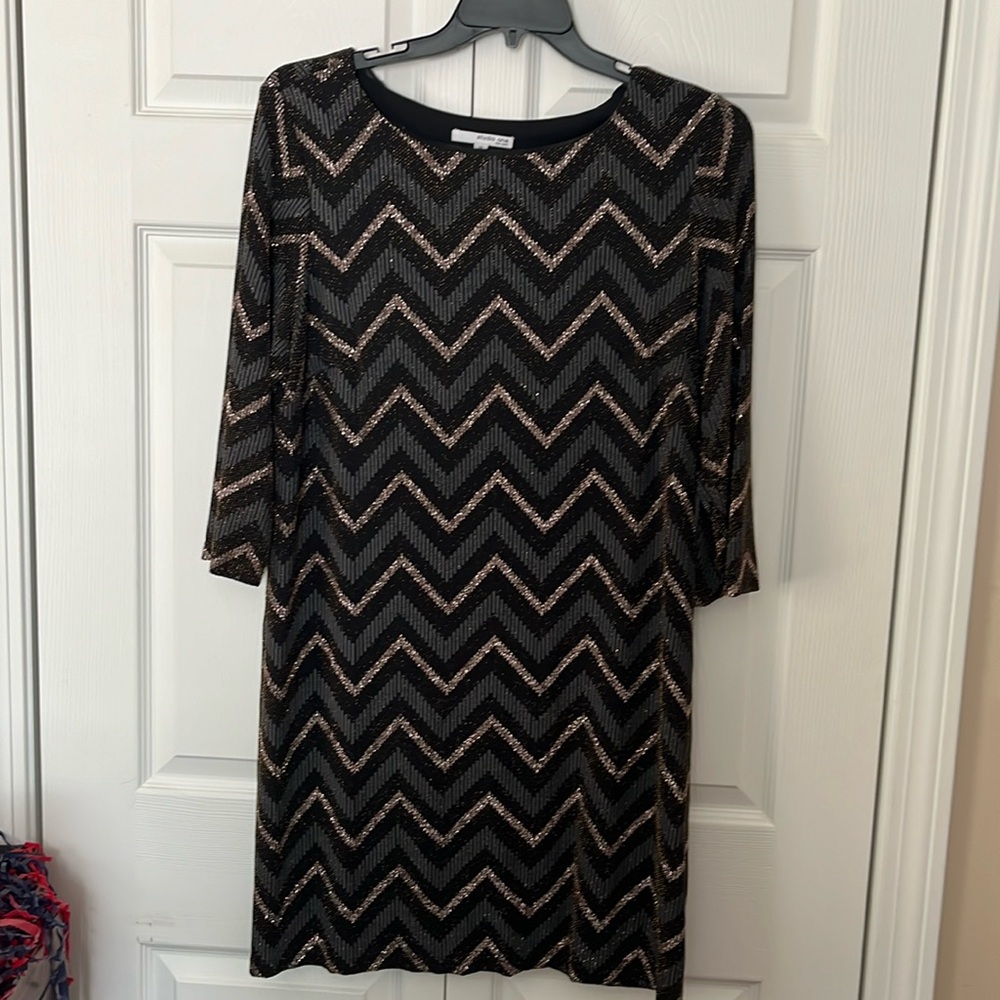 Glittery dress for holiday party.